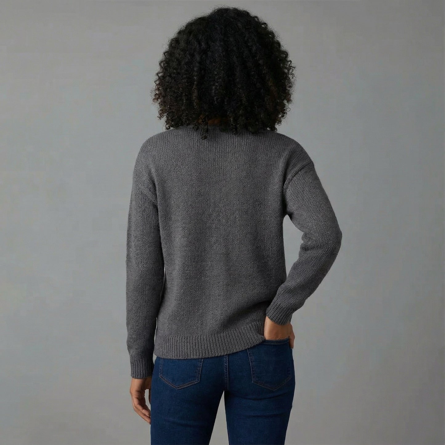 Elara Buttoned V-Neck Knit Top