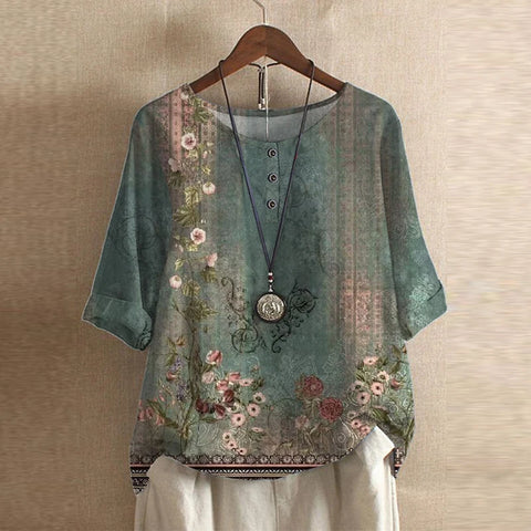 Henrietta | Floral Vintage Blouse for Women