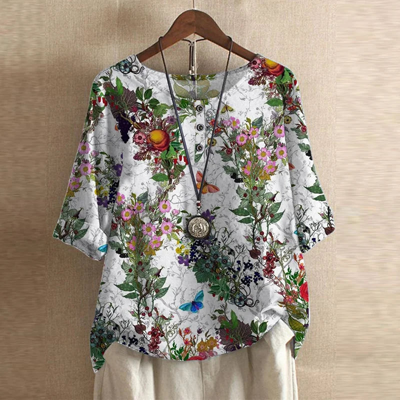 Henrietta | Floral Vintage Blouse for Women