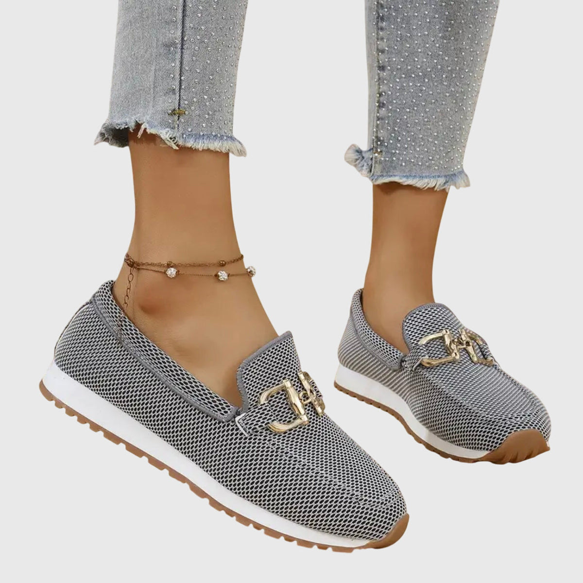 Agusta | Woven Loafers with Metal Hardware for Women