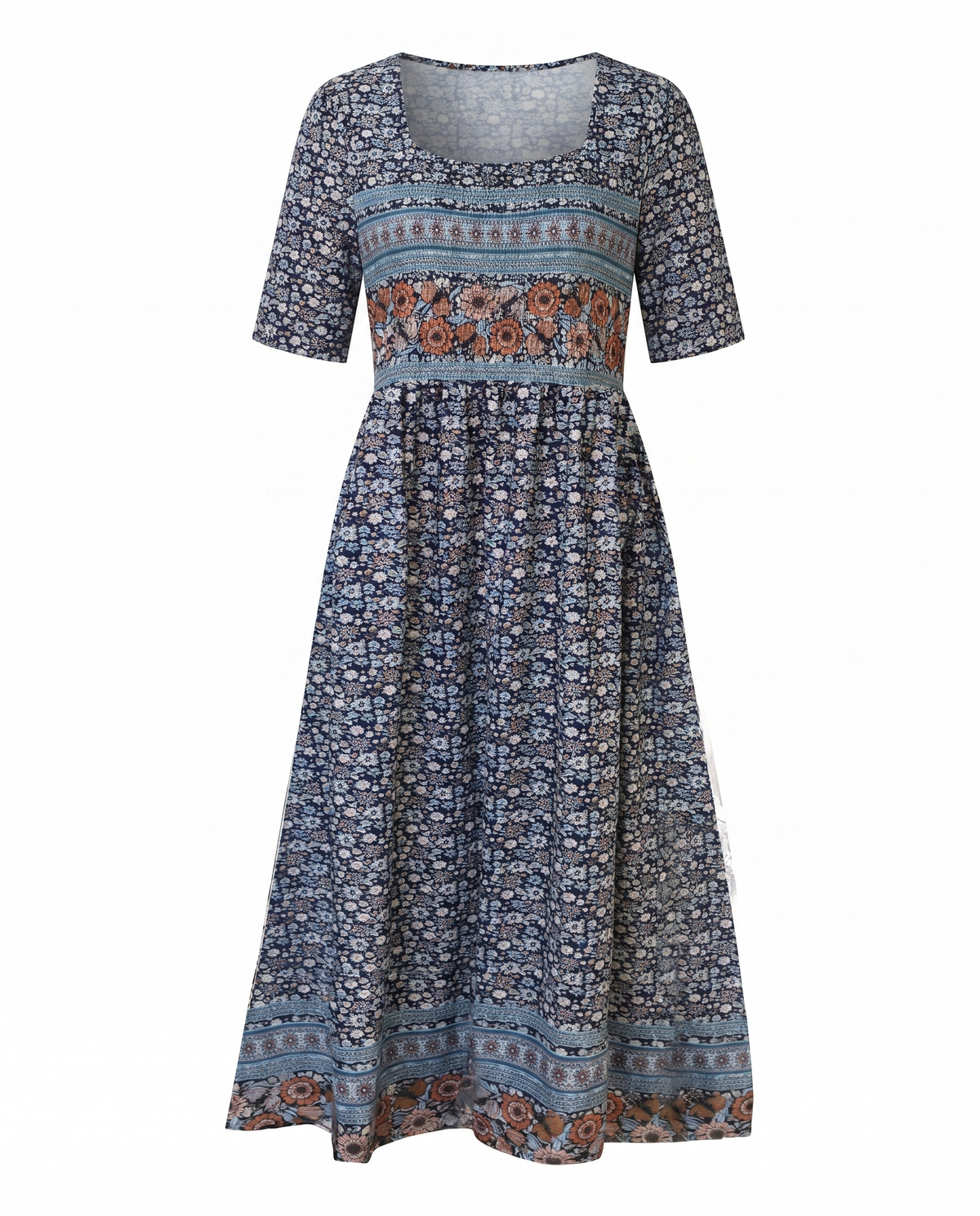 Alaia | Boho Print A-Line Midi Dress for Women